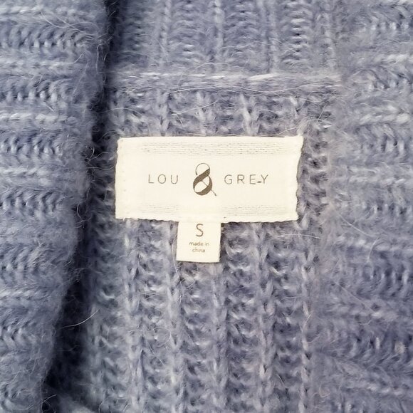 Lou & Grey Findley Chunky Ribbed Knit Turtleneck Oversized Sweater Alpaca S $90 - Picture 5 of 12